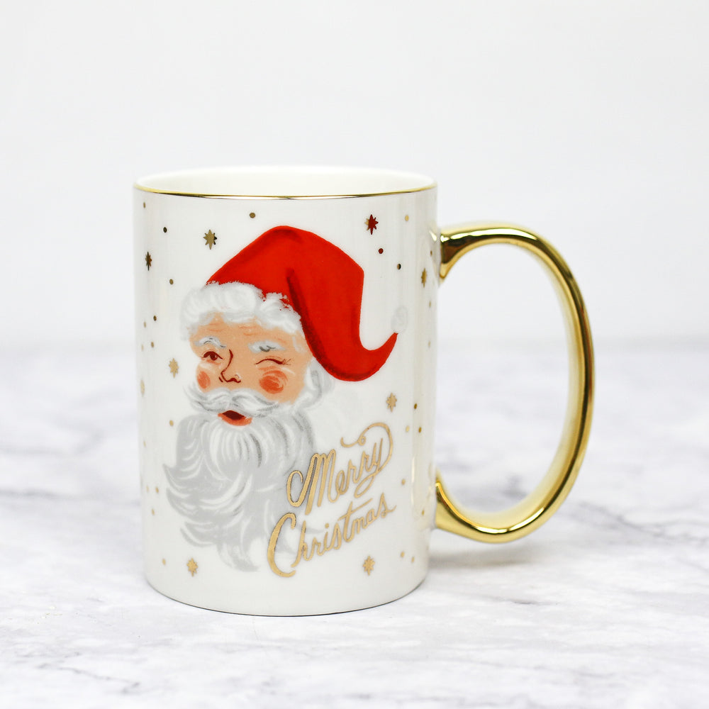 Rifle Paper Co. "Winking Santa" Porcelain Mug