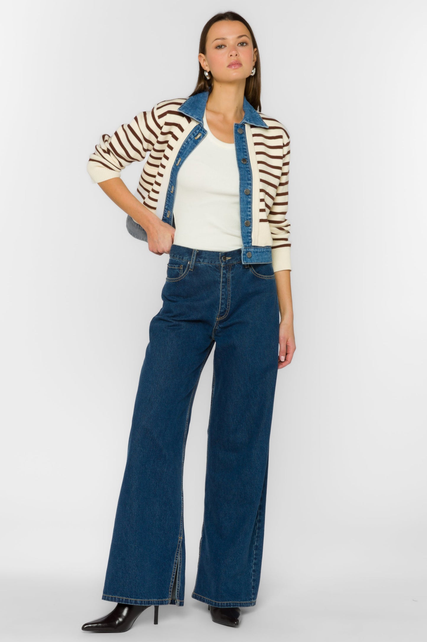 Velvet Heart "Francis" Striped Jacket-Cloves