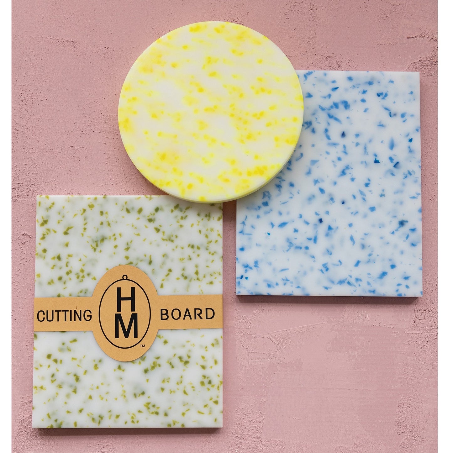 Hazel Mazel 11 3/4" Round Cutting Board-Yellow