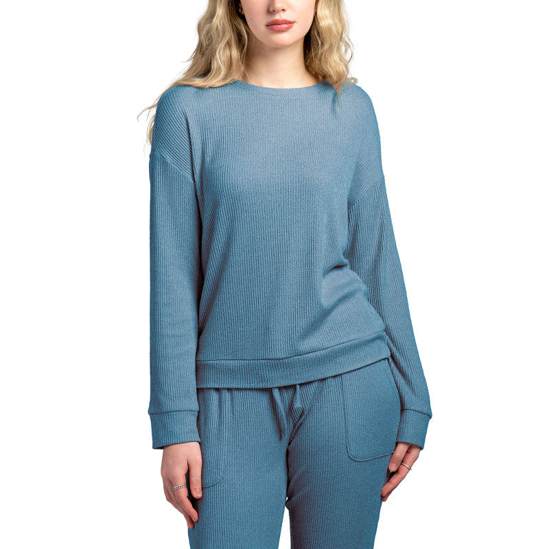 Hello Mello Cuddleblend™ Sweater- Early Bird Blue