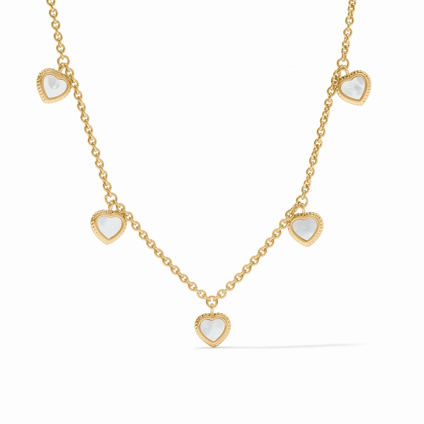 Julie Vos Heart Pearl Delicate Charm Necklace OS