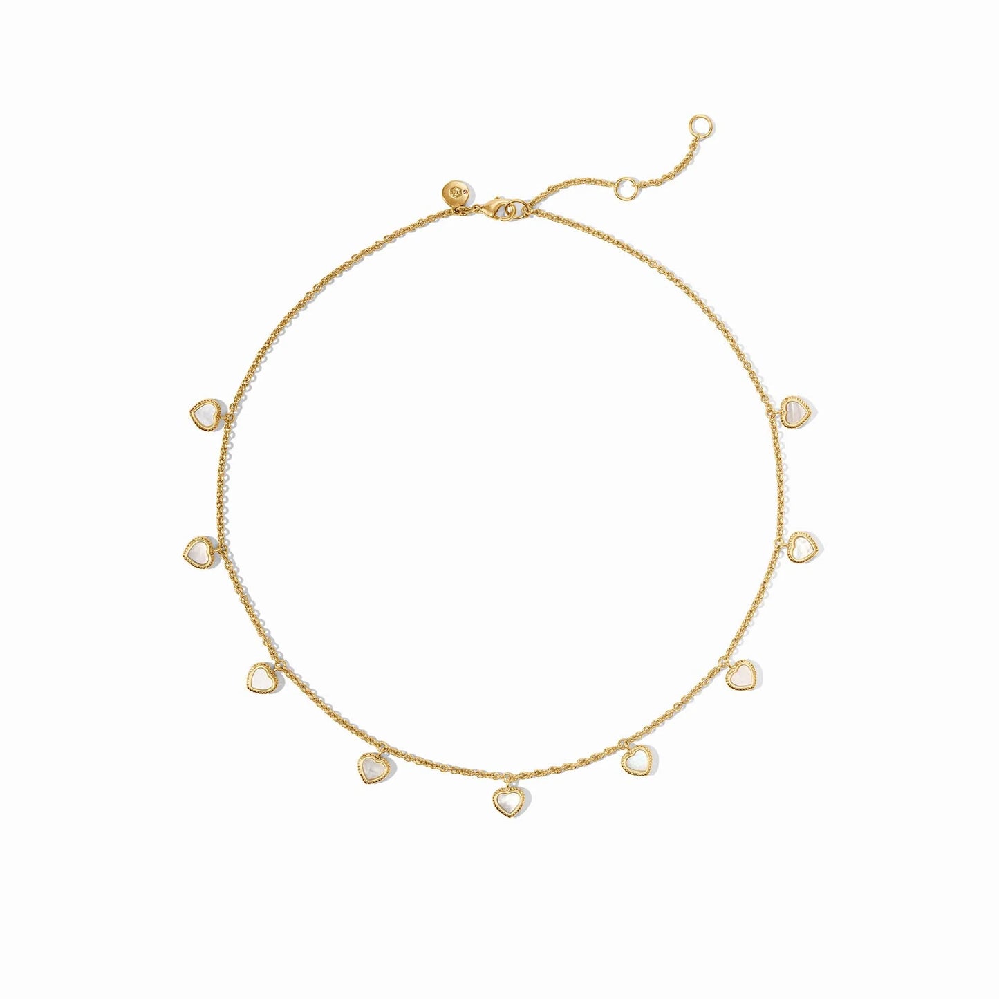 Julie Vos Heart Pearl Delicate Charm Necklace OS