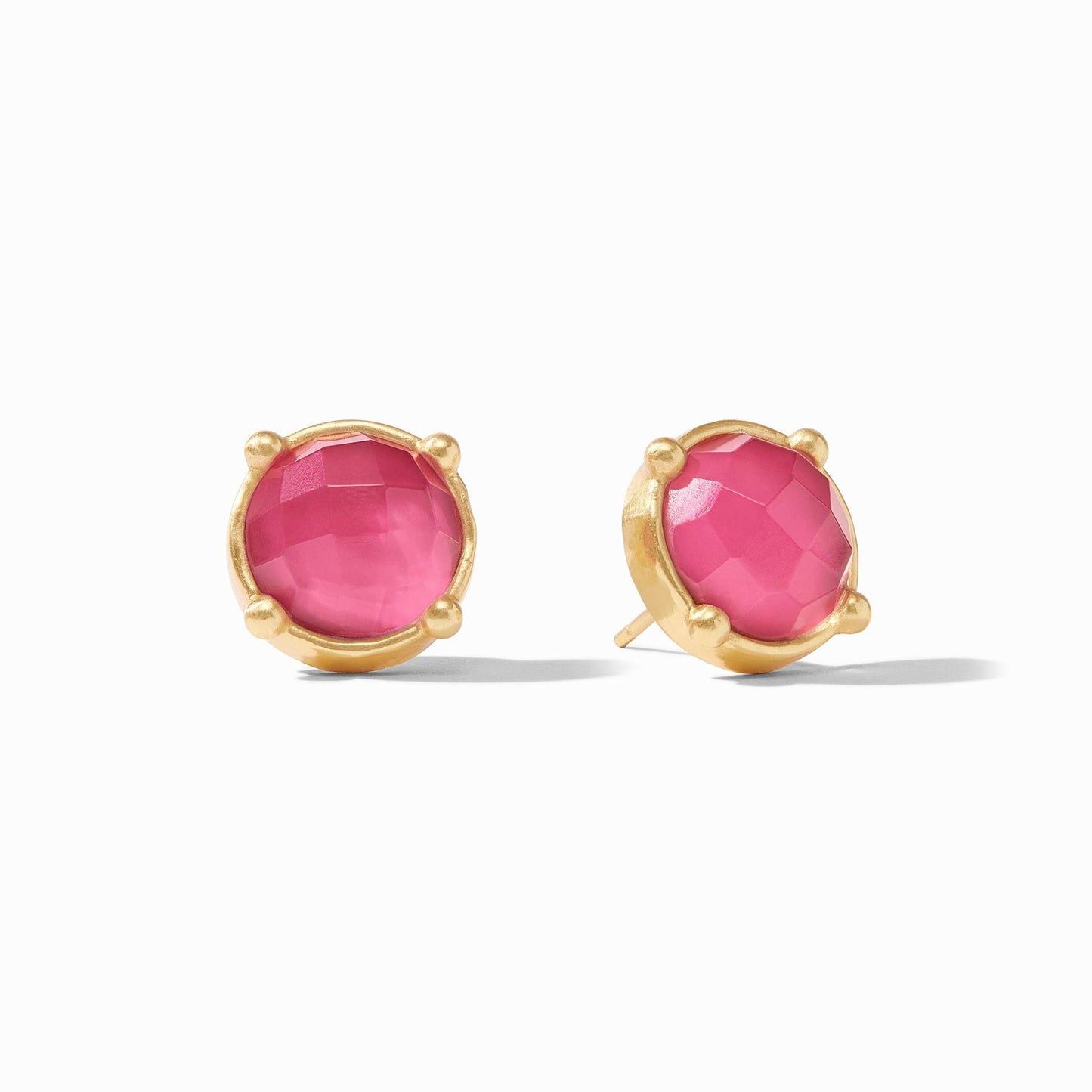 Julie Vos “Honey” Stud-Iridescent Raspberry