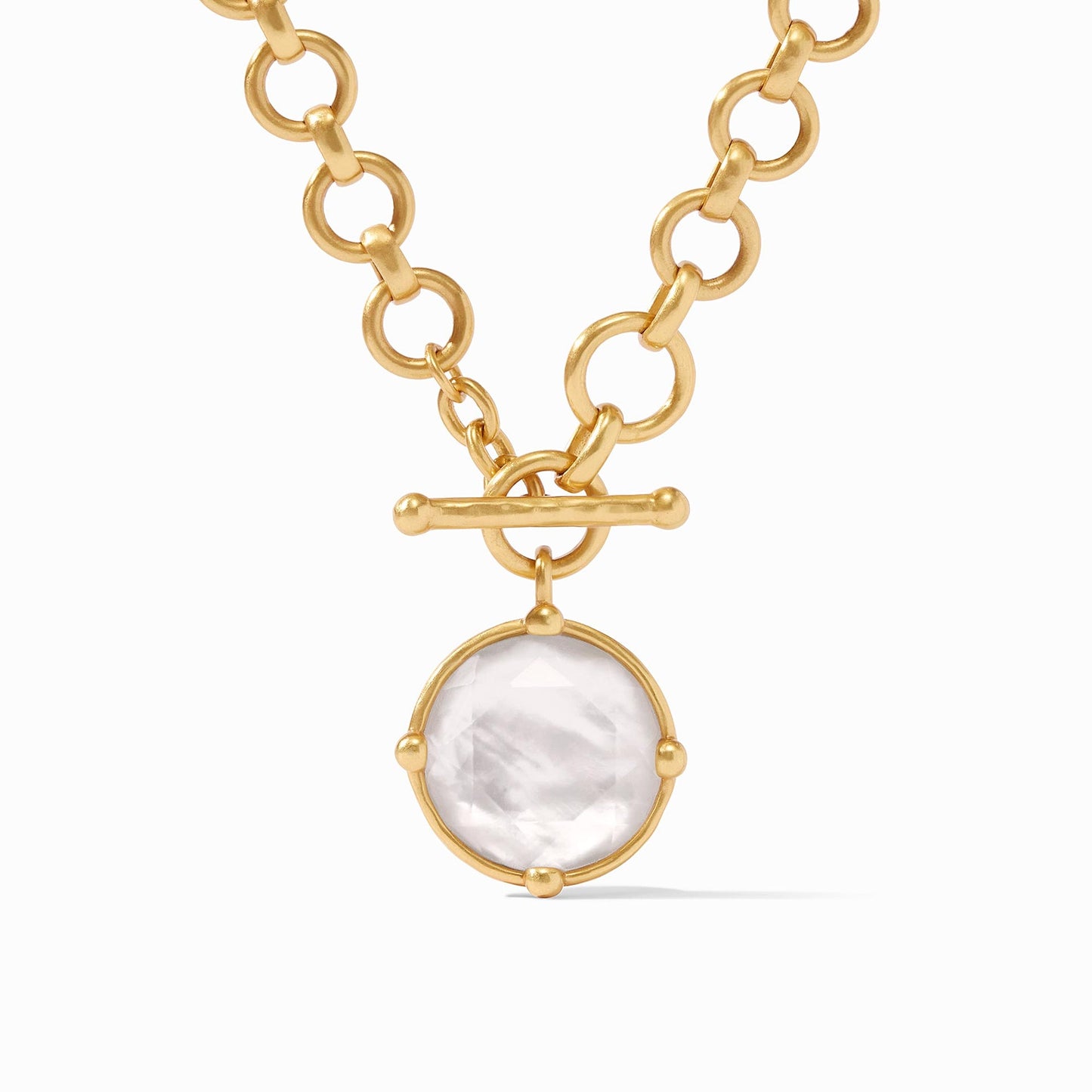 Julie Vos “Honeybee” Demi Necklace-Iridescent Clear Crystal