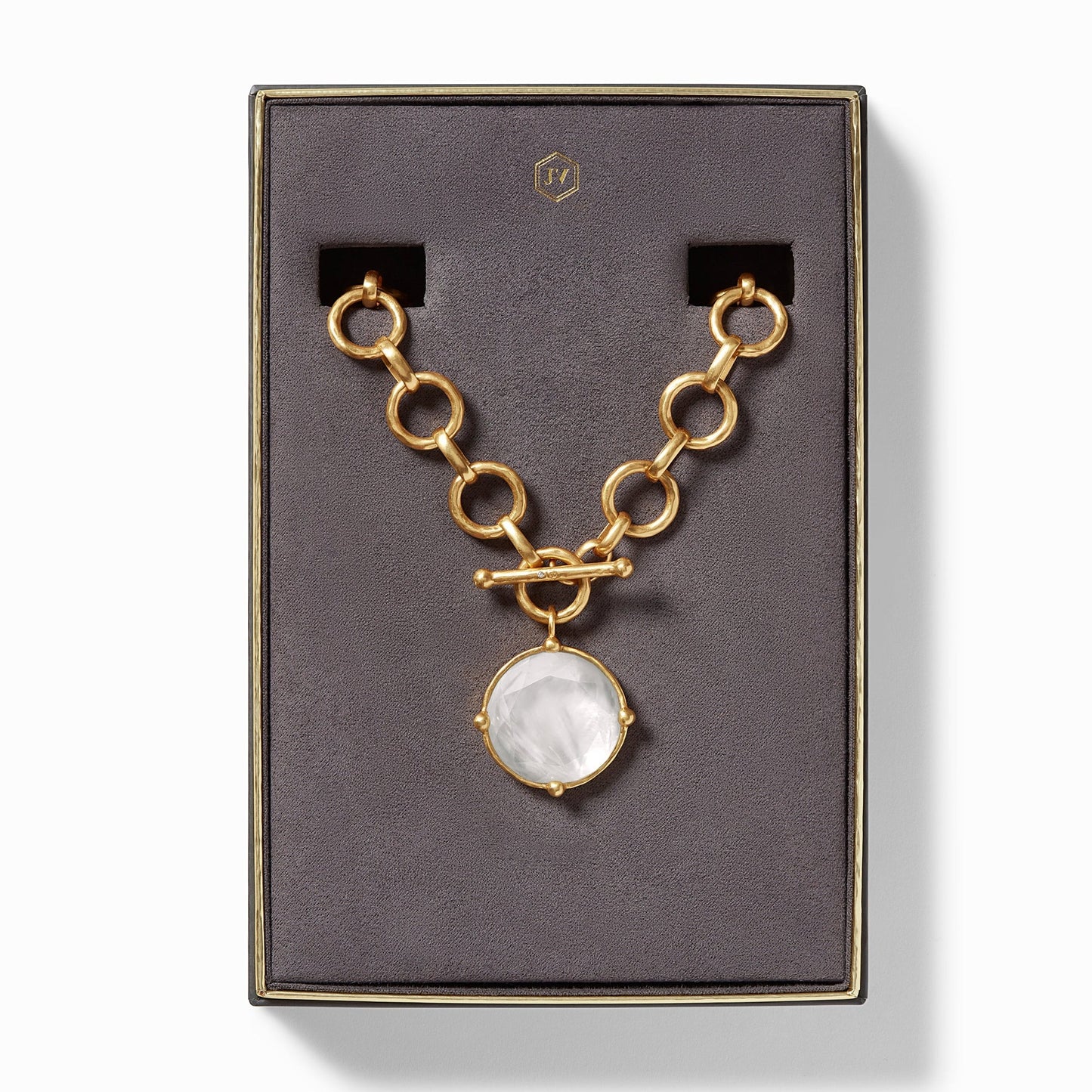 Julie Vos "Honeybee" Statement Necklace-Iridescent Champagne