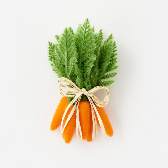 Flocked Carrot Cluster-11"