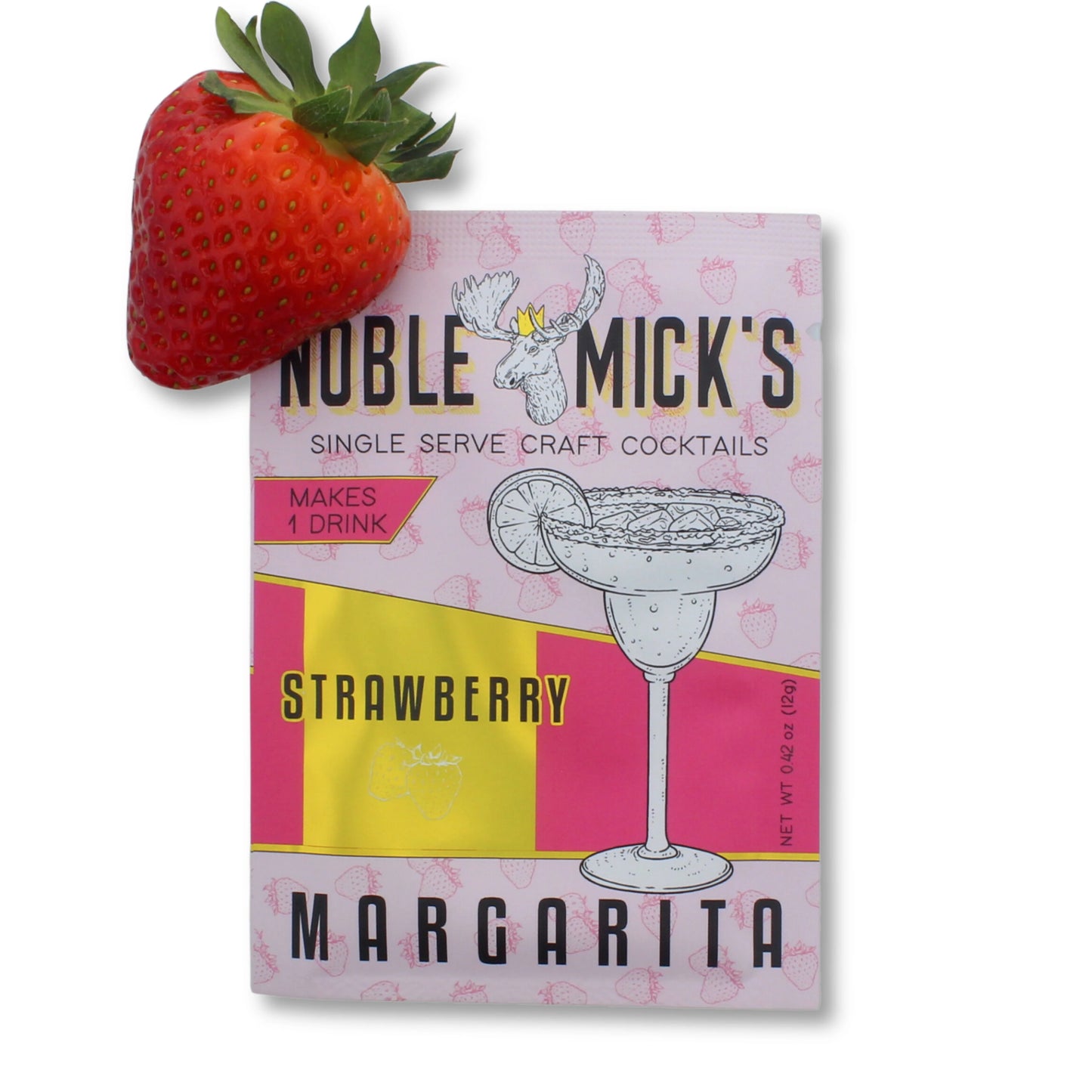 Noble Mick's "Strawberry" Margarita Single Serve Cocktail Mix