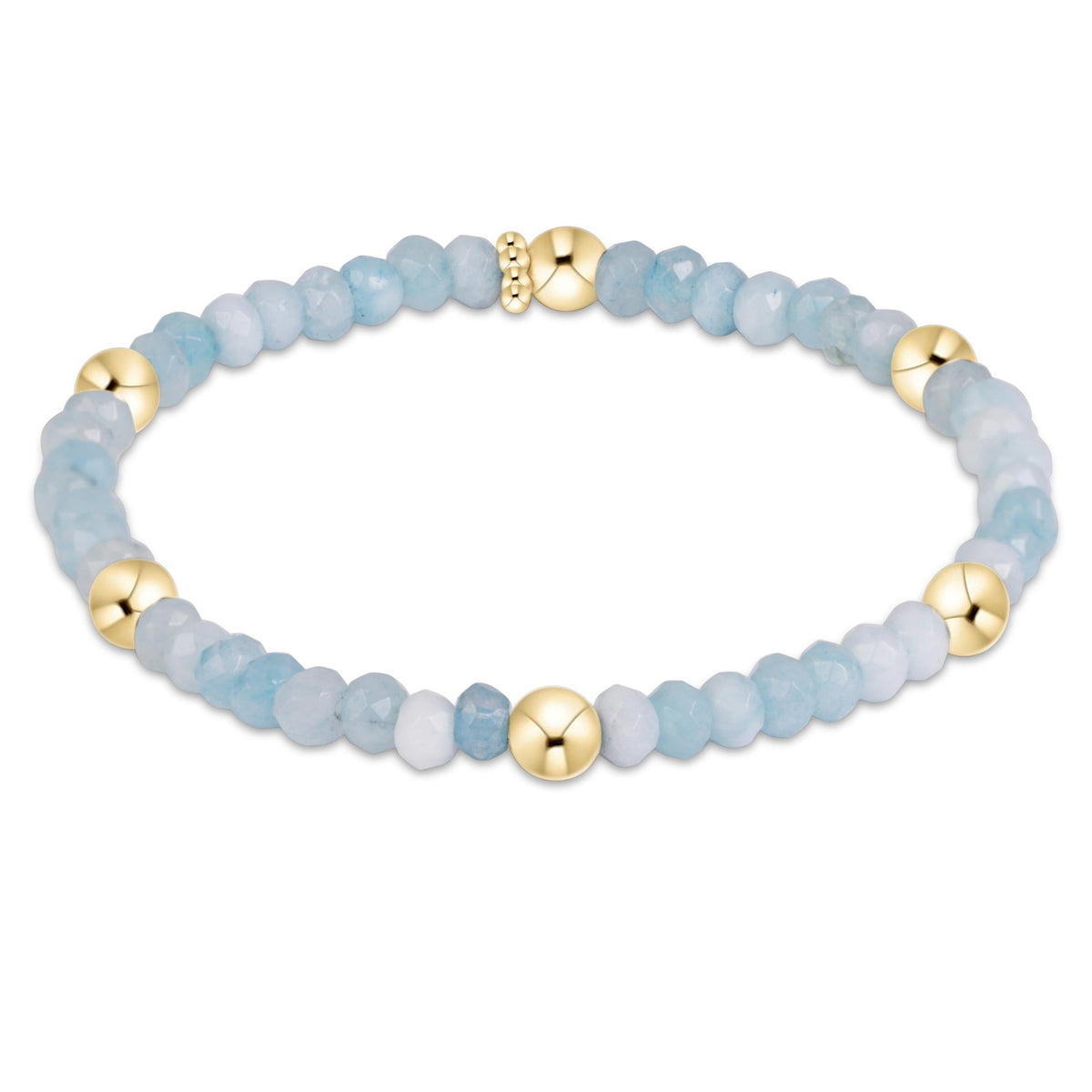 Enewton “Presence Gemstone” 4mm Bracelet -Aquamarine