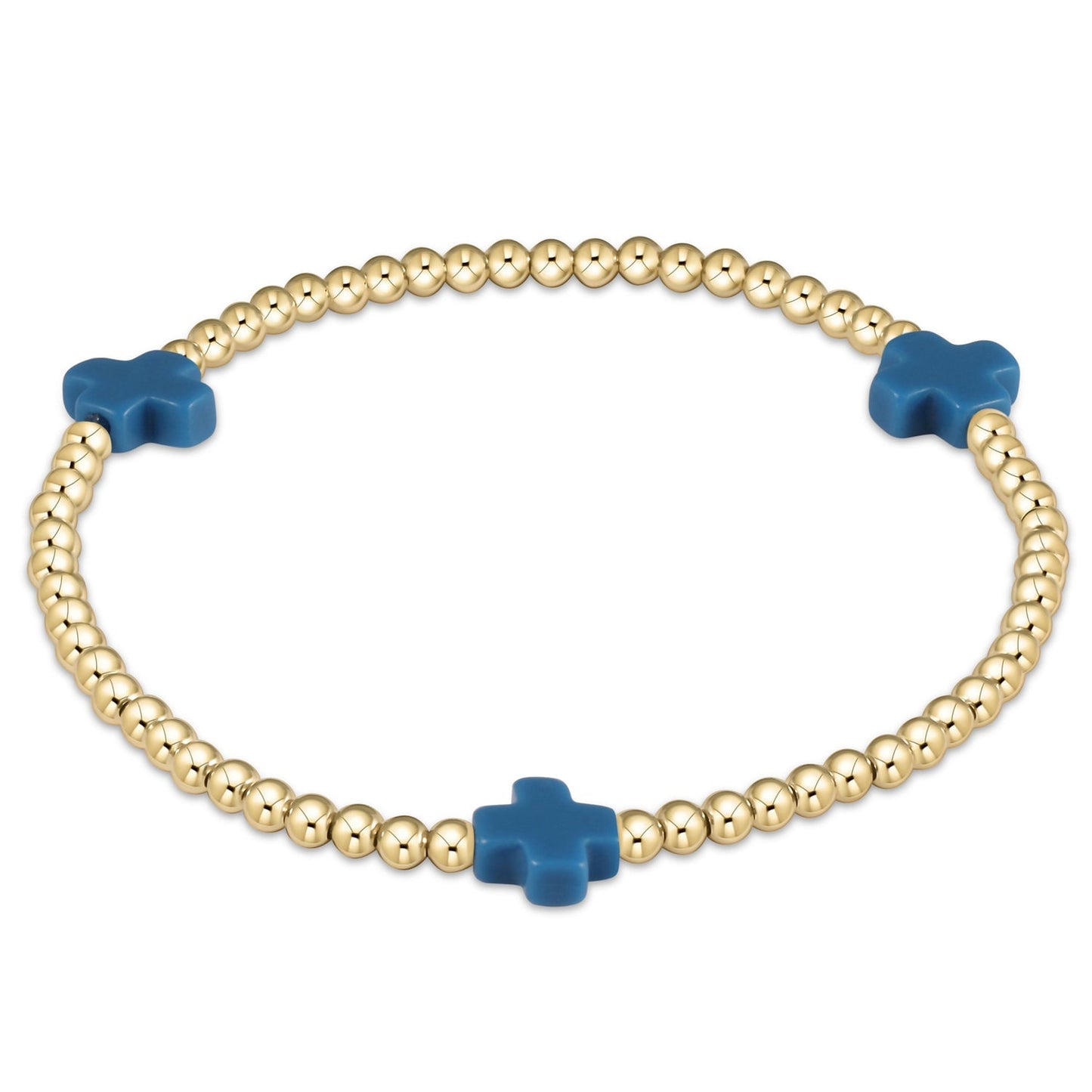 Enewton Egirl Signature Cross 3mm Gold - Cobalt