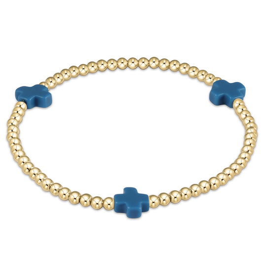 Enewton Egirl Signature Cross 3mm Gold - Cobalt