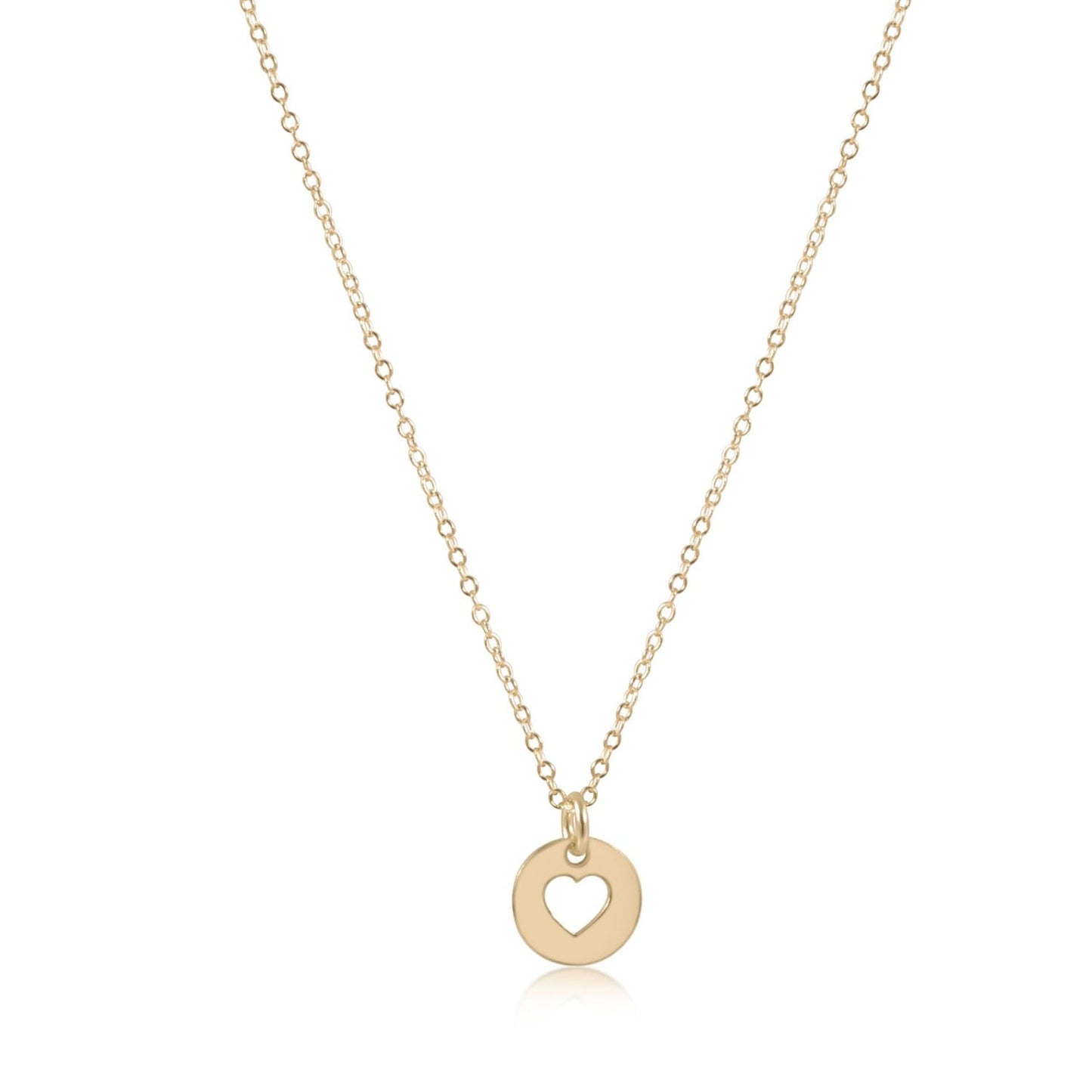 Enewton 16" Necklace- "Love" Small Gold Disc