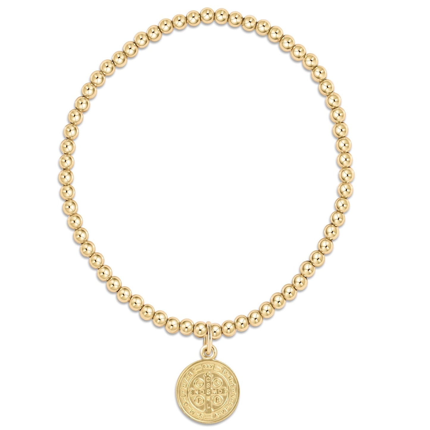 Enewton "Classic" Gold 3mm Bead Bracelet-Blessing Gold Disc