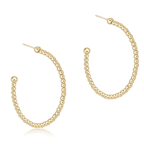 Enewton Beaded Classic 1.25" Post Hoop 2mm-Gold