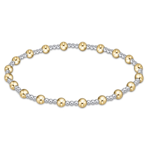 Enewton Extends “Classic Sincerity” Pattern 4mm Bead Bracelet-Mixed Metal