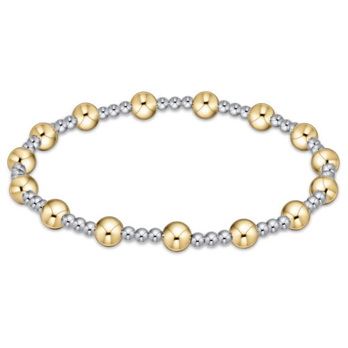 Enewton Extends "Classic Sincerity" Pattern 5mm Bead Bracelet - Mixed Metal