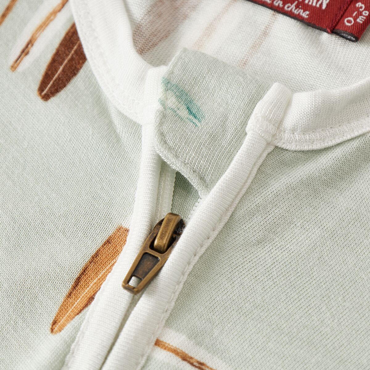 Milkbarn Kids "Vintage Surf" Bamboo Zipper Footed Romper