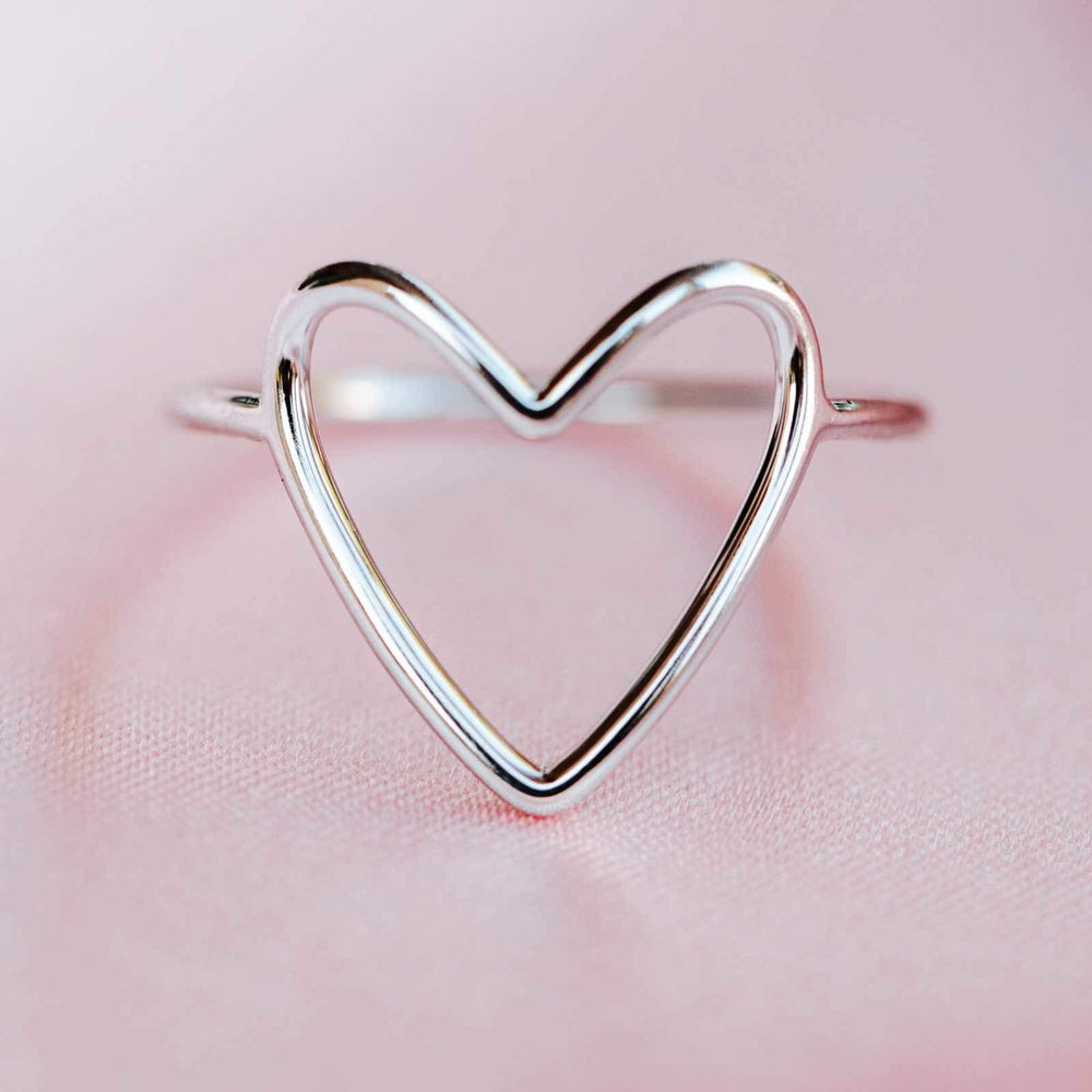 Puravida "Big Heart" Ring- Silver