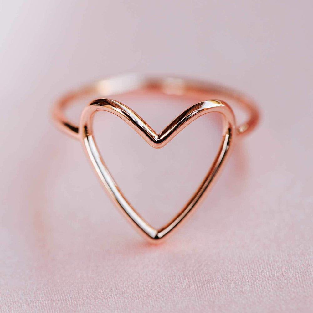 Puravida "Big Heart" Ring- Rose Gold