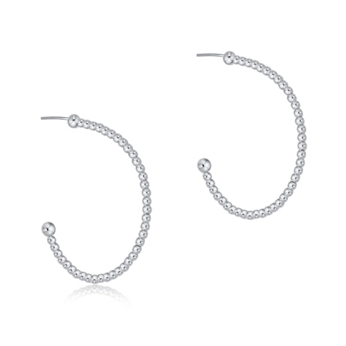 Enewton Beaded Classic 1.25" Post Hoop 2mm-Sterling