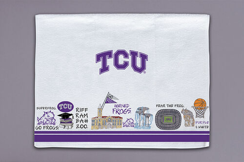 Magnolia Lane Icon Tailgate Towel-Texas Christian University