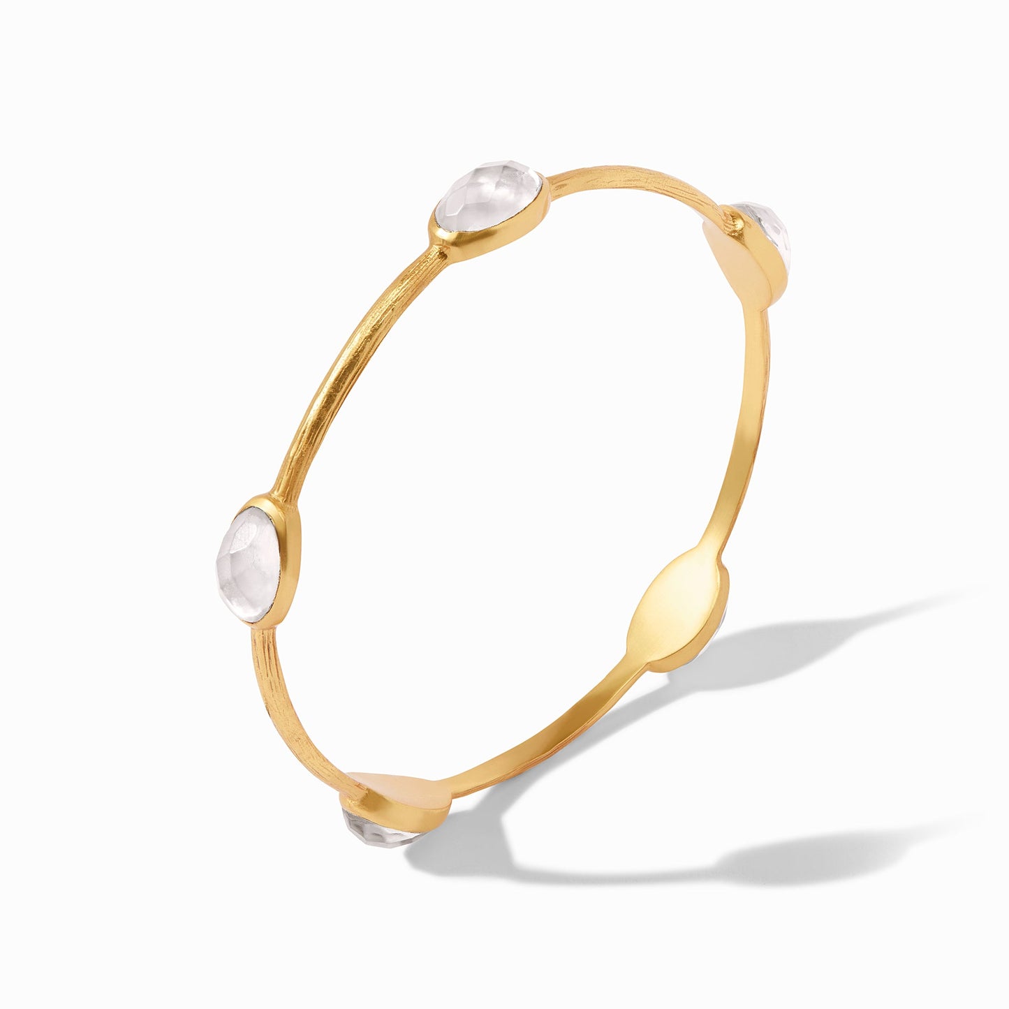 Julie Vos "Ivy" Stone Bangle- Iridescent Peacock Blue