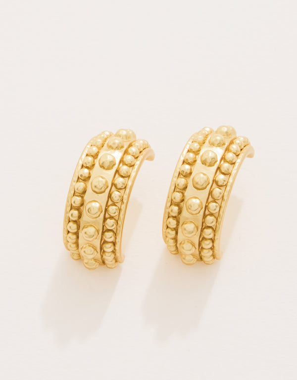 Spartina 449 Dappled Hoop Earrings - Gold
