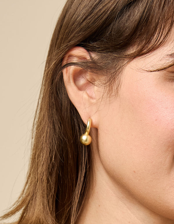 Spartina 449 Chunky Ball Hoop Earrings - Gold