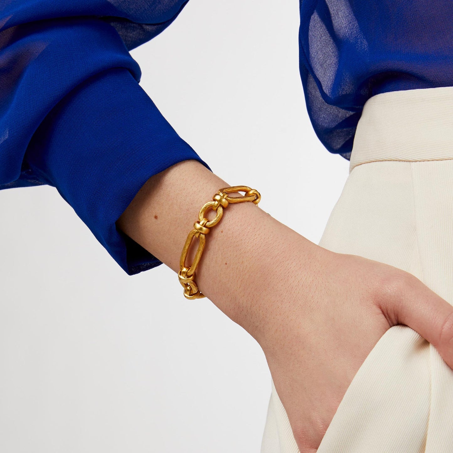 Julie Vos “Ivy” Link Bracelet-Gold One Size