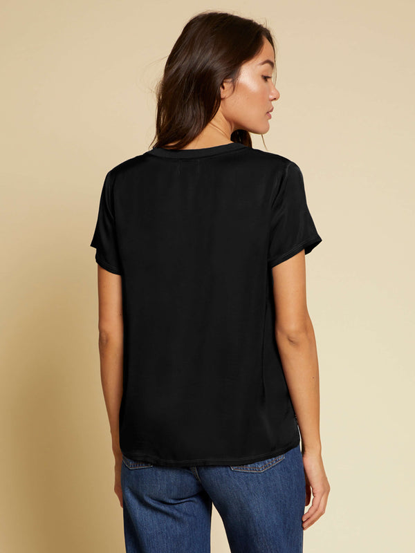 Nation LTD "June" V-Neck Tee-Black