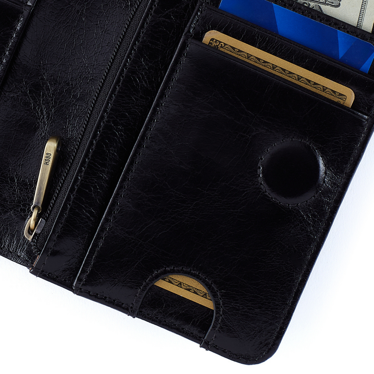 Hobo Bags "Jill" Bifold Wallet-Black