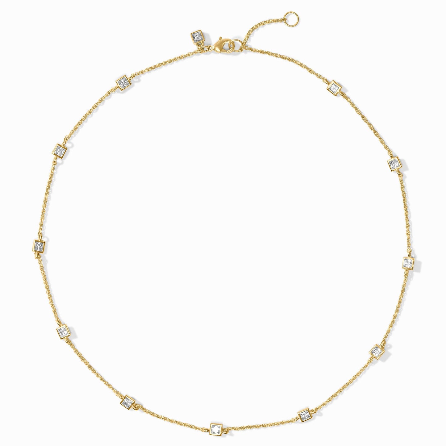 Julie Vos "Jolie” Delicate Station Necklace-Cubic Zirconia