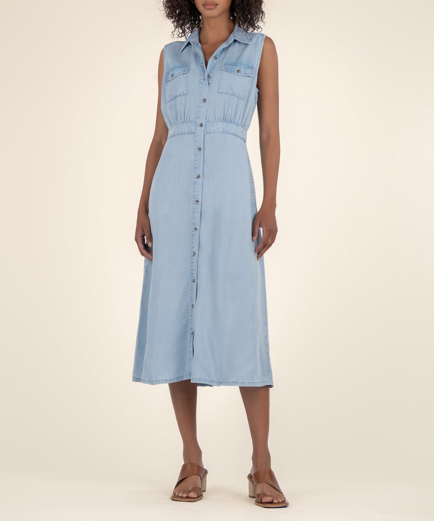 Kut from the Kloth "Dorothy" Sleeveless Dress-Light Wash