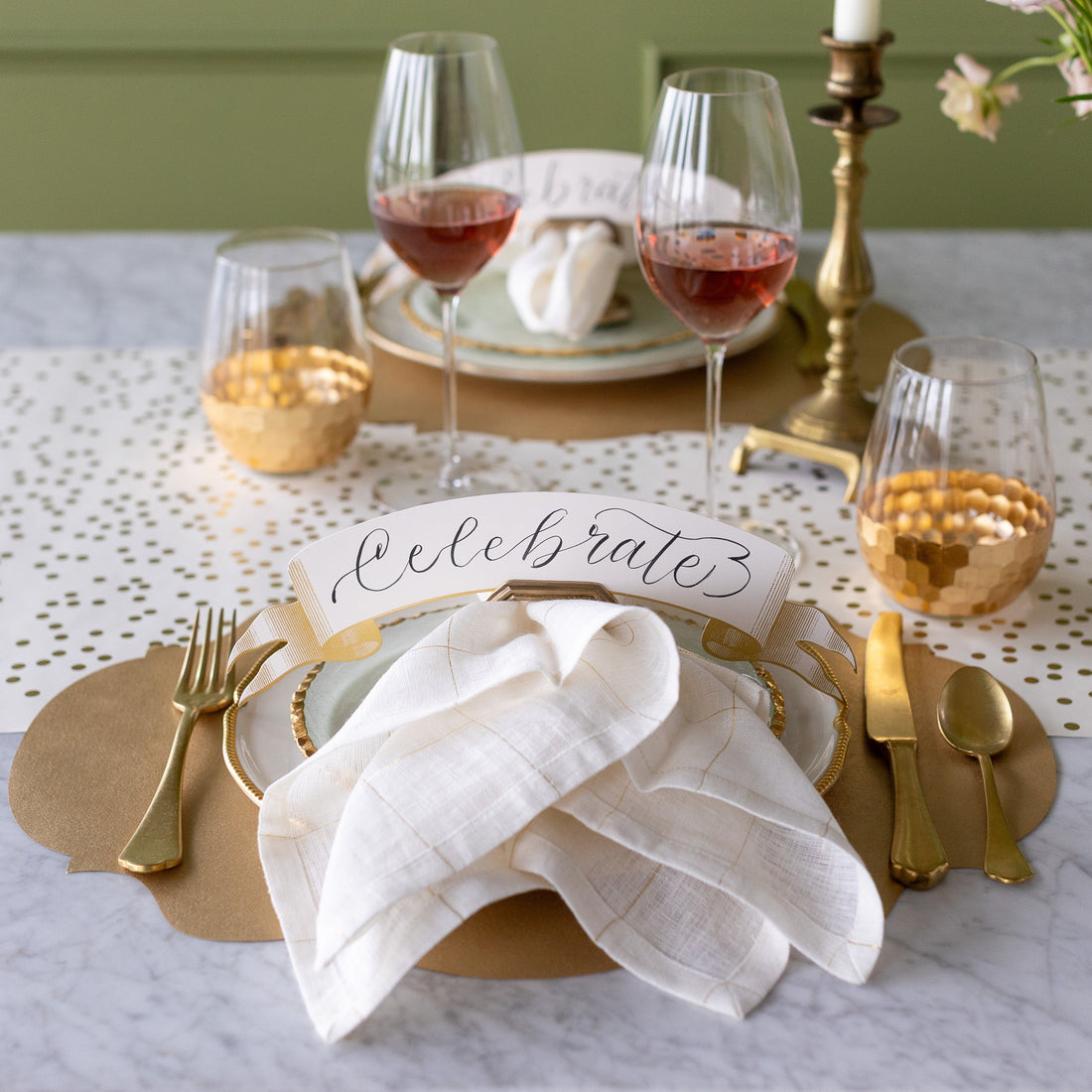 Hester & Cook "Classic Gold Banner" Table Accent