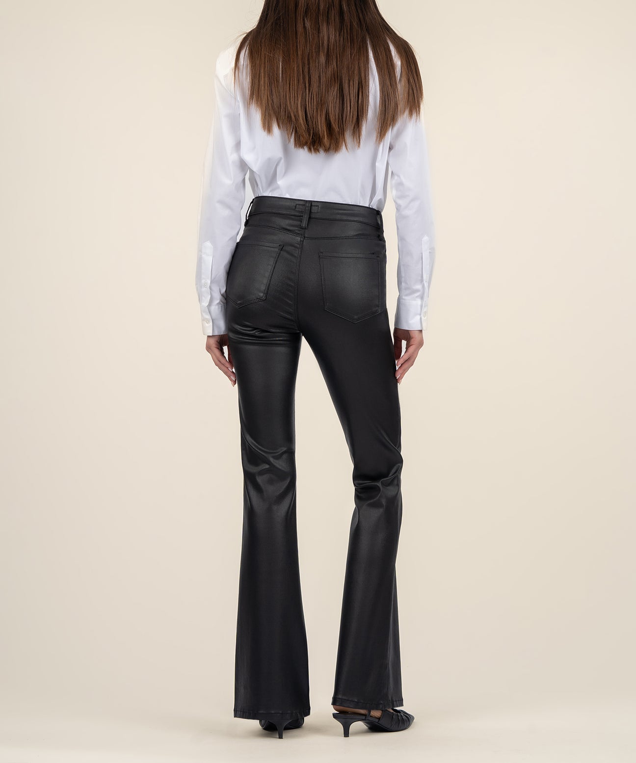 Kut From The Kloth "Ana" High Rise Fab Ab Flare-Black
