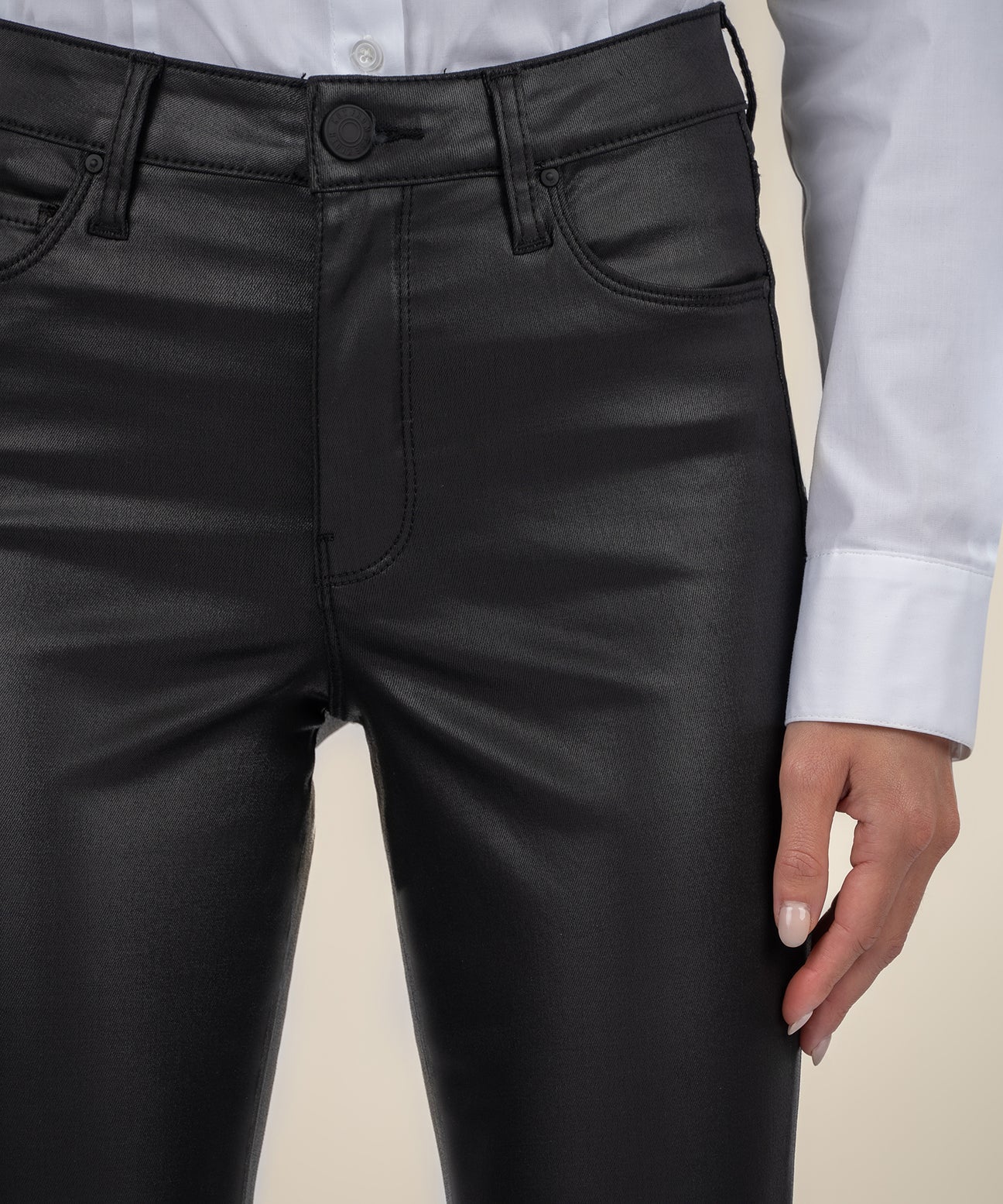 Kut From The Kloth "Ana" High Rise Fab Ab Flare-Black