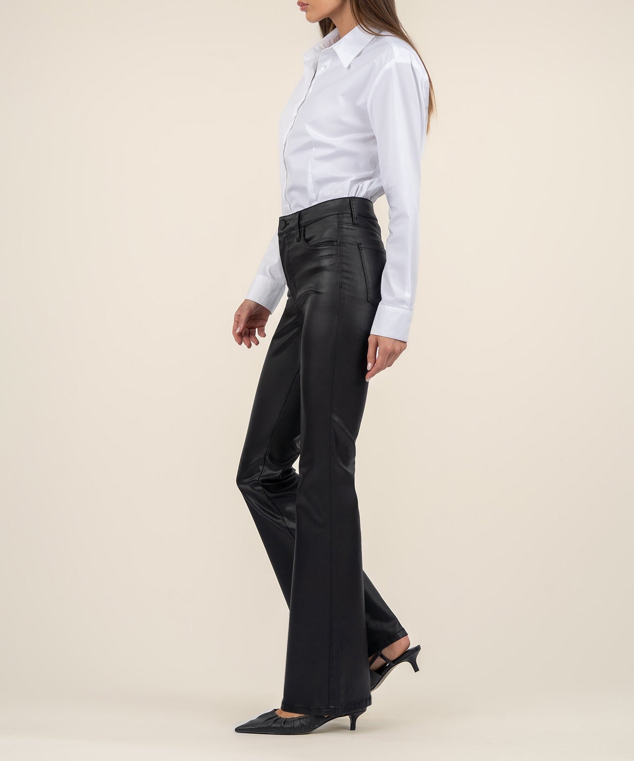 Kut From The Kloth "Ana" High Rise Fab Ab Flare-Black
