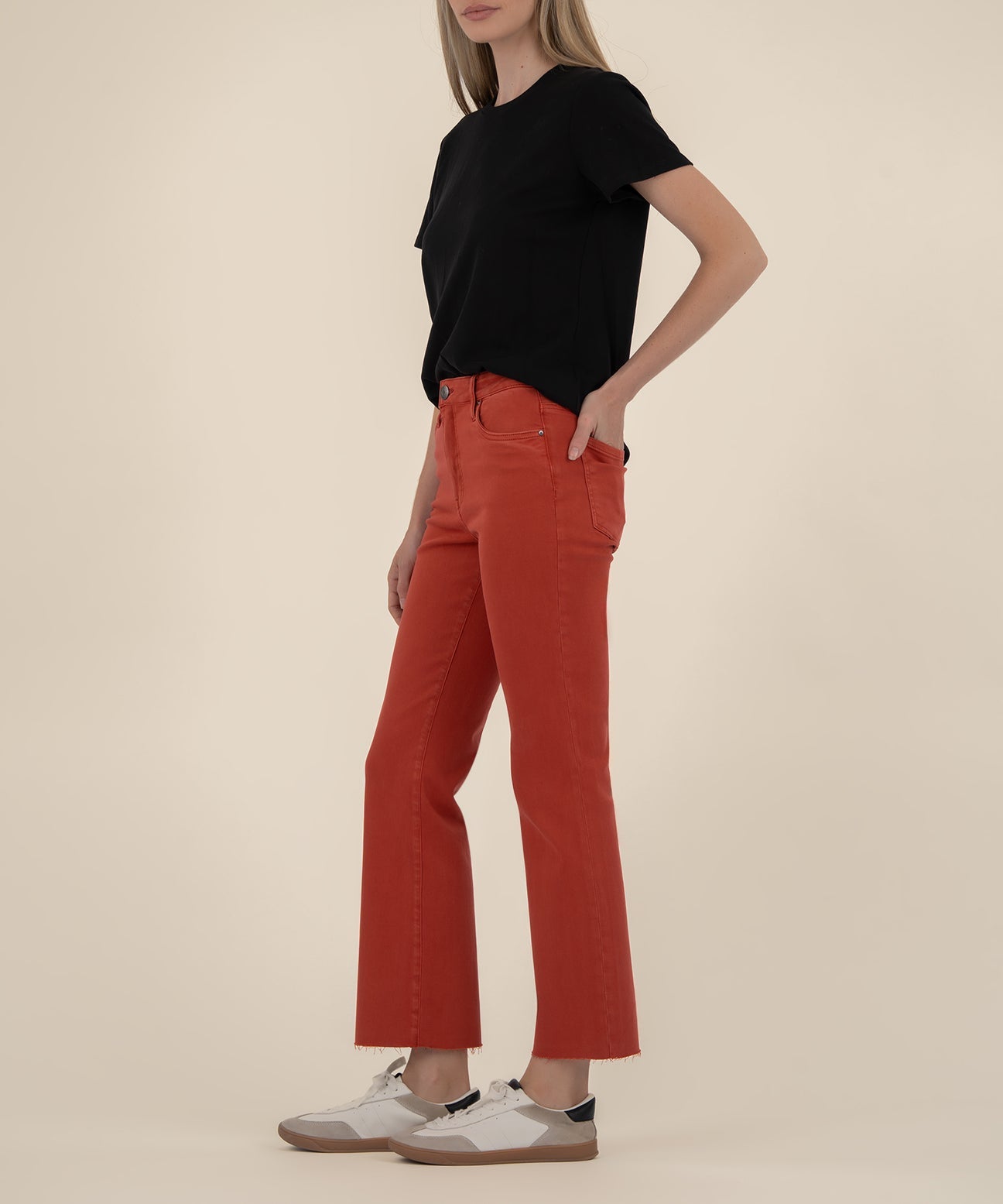Kut From The Kloth “Kelsey” High Rise Fab Ab Ankle -Clay