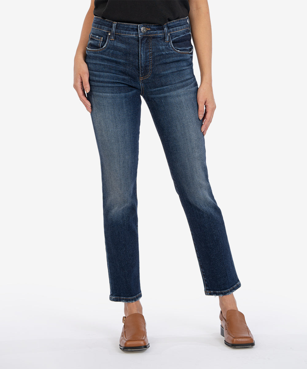 Kut from the Kloth "Reese" High Rise Fab Ab Ankle Straight-Enchantment