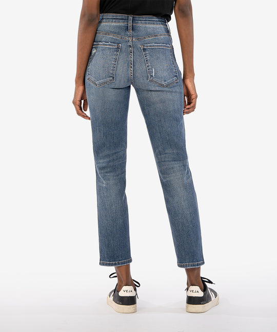 Kut from the Kloth "Rachael" High Rise Fab Ab Ankle Straight-Fire