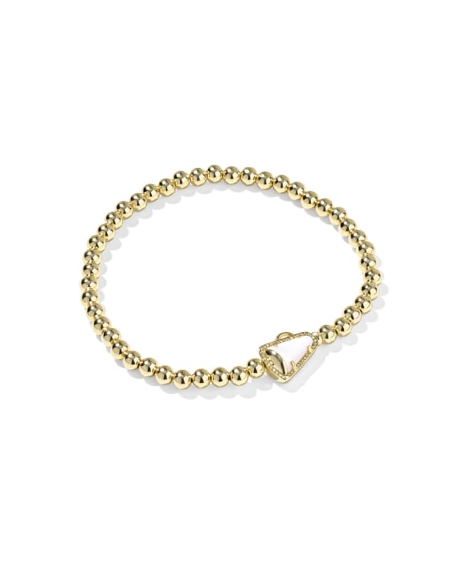 Kendra Scott Cheer Stretch Bracelet-Gold White MOP