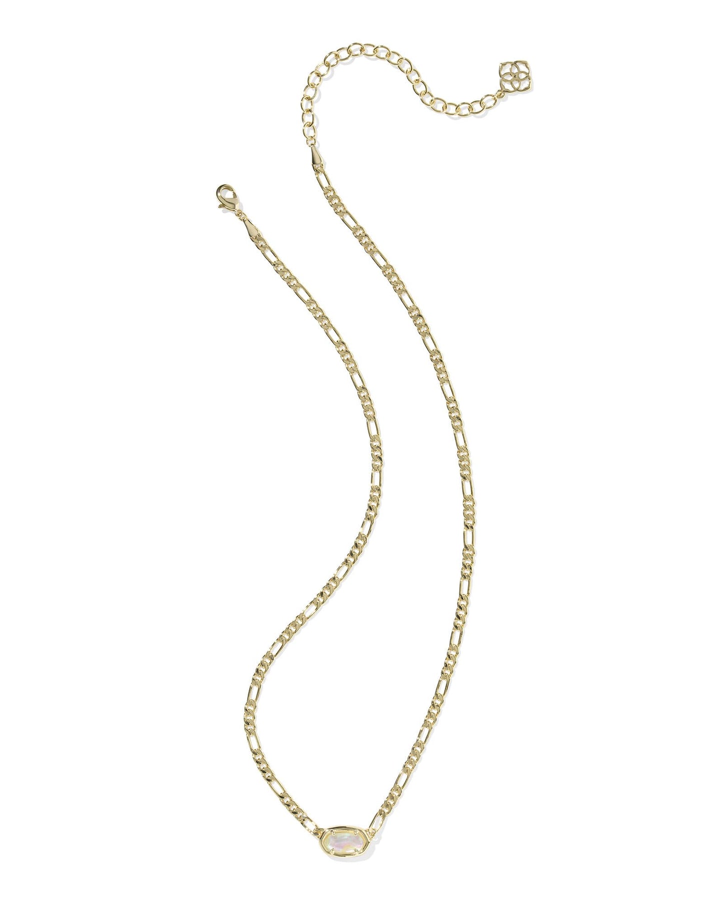 Kendra Scott Elisa Figaro Pendant Necklace-Gold Iridescent Abalone