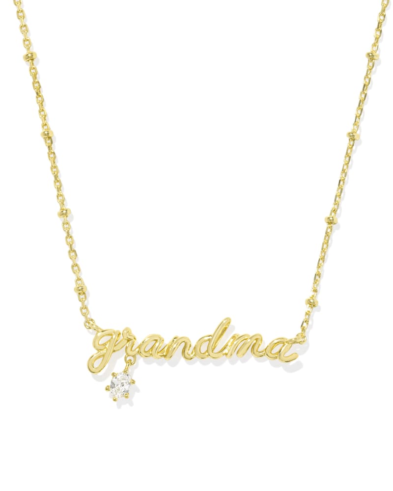 Kendra Scott Grandma Crystal Short Pendant Necklace - Gold