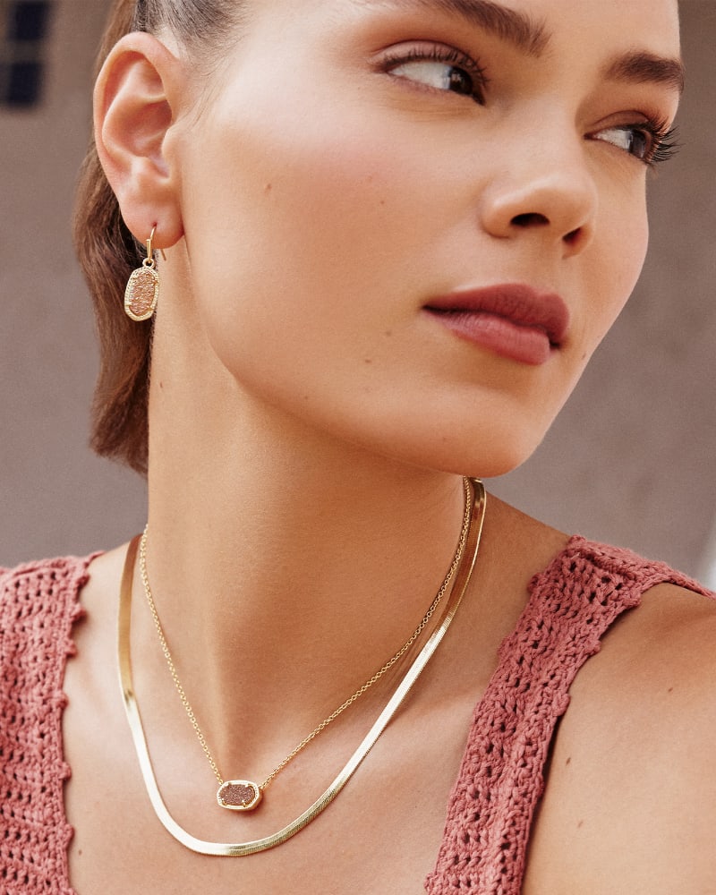 Kendra Scott Lee Earring- Gold Spicy Drusy