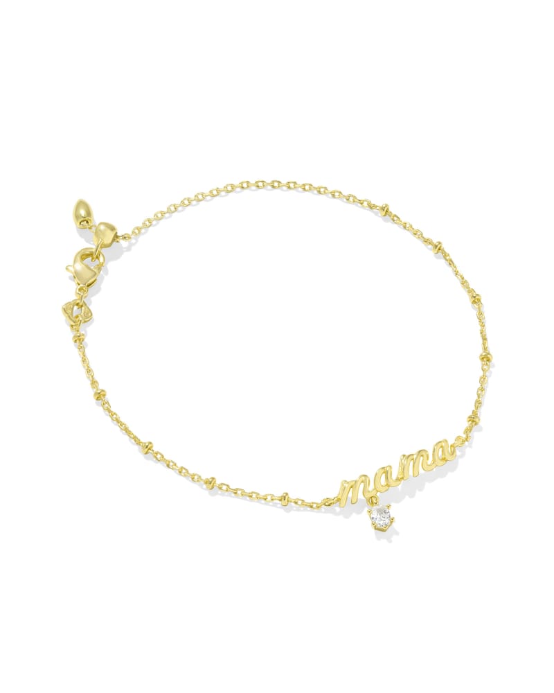 Kendra Scott Mama Crystal Delicate Chain Bracelet - Gold