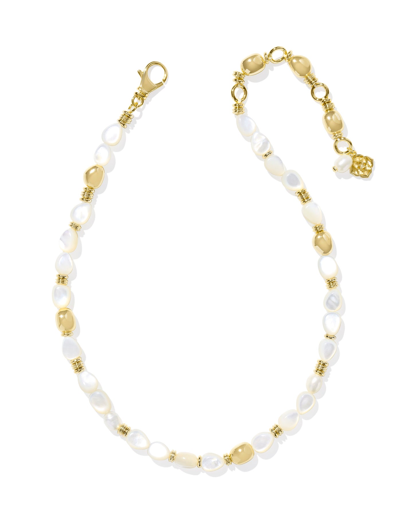 Kendra Scott Melody Beaded Strand Necklace-Gold Ivory MOP