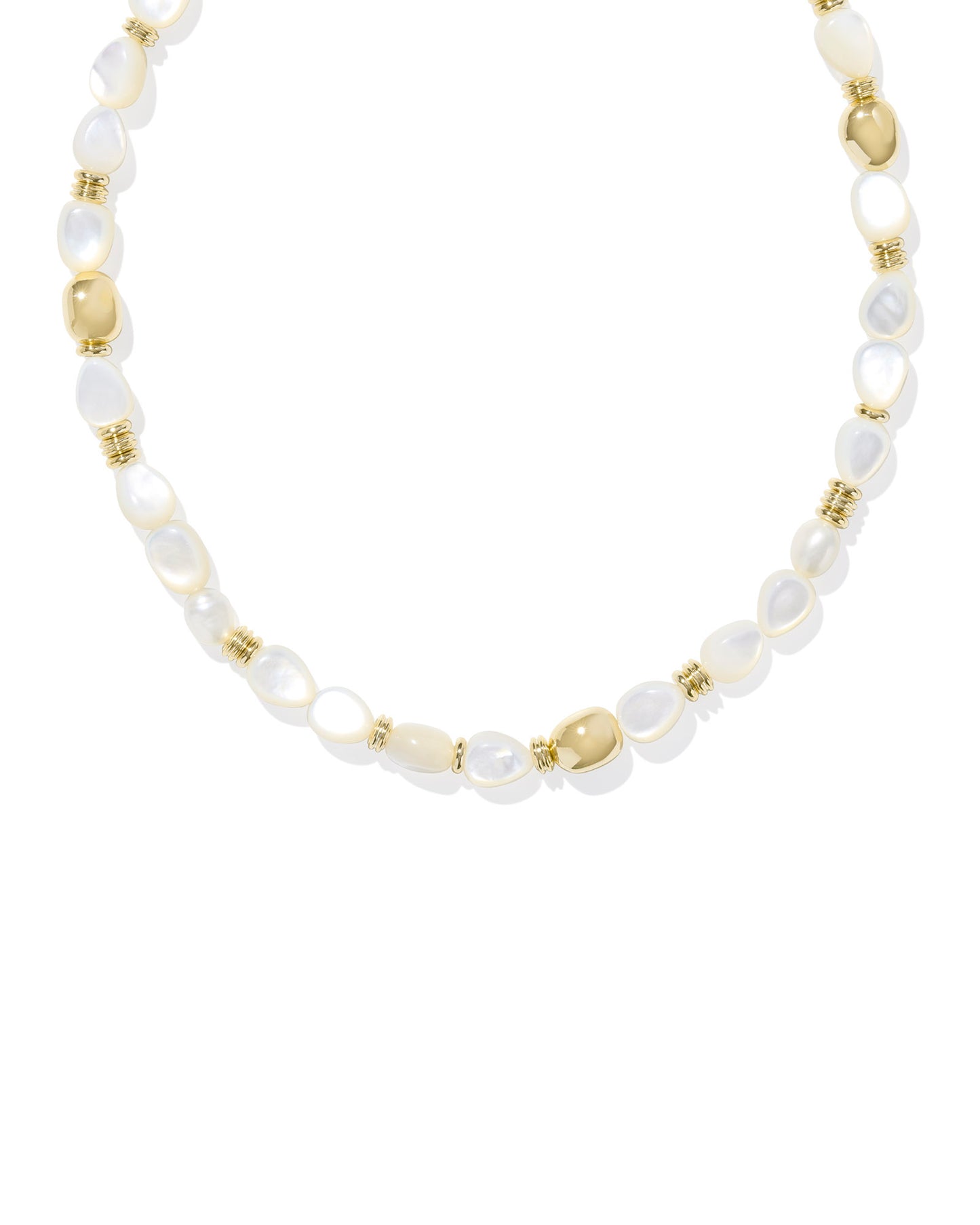 Kendra Scott Melody Beaded Strand Necklace-Gold Ivory MOP