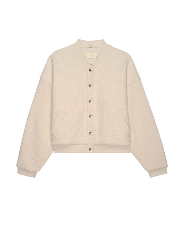 Nation LTD "Logan" Oversized Bomber-White Chocolate