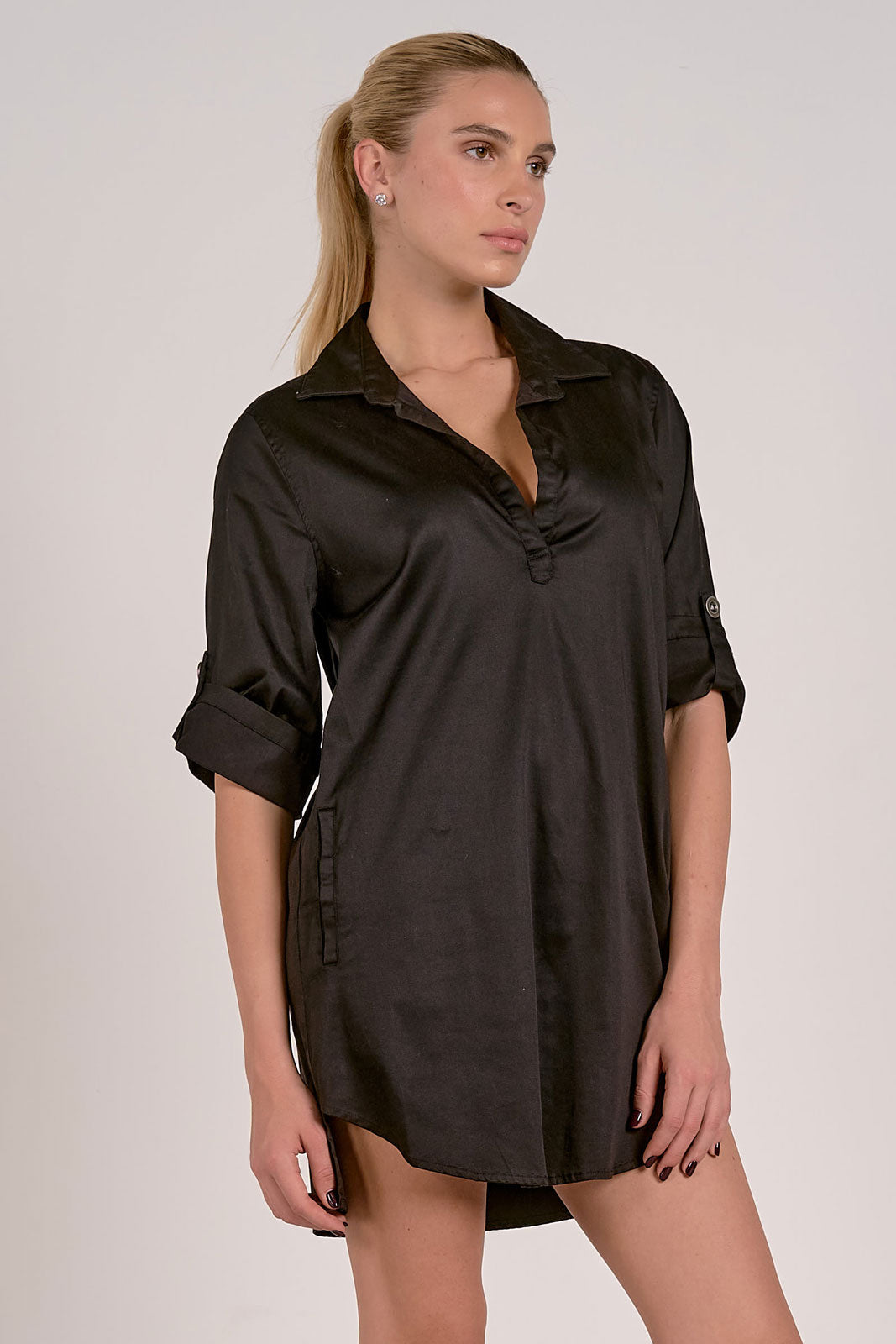 Elan “Abigail” Shirt Dress - Black