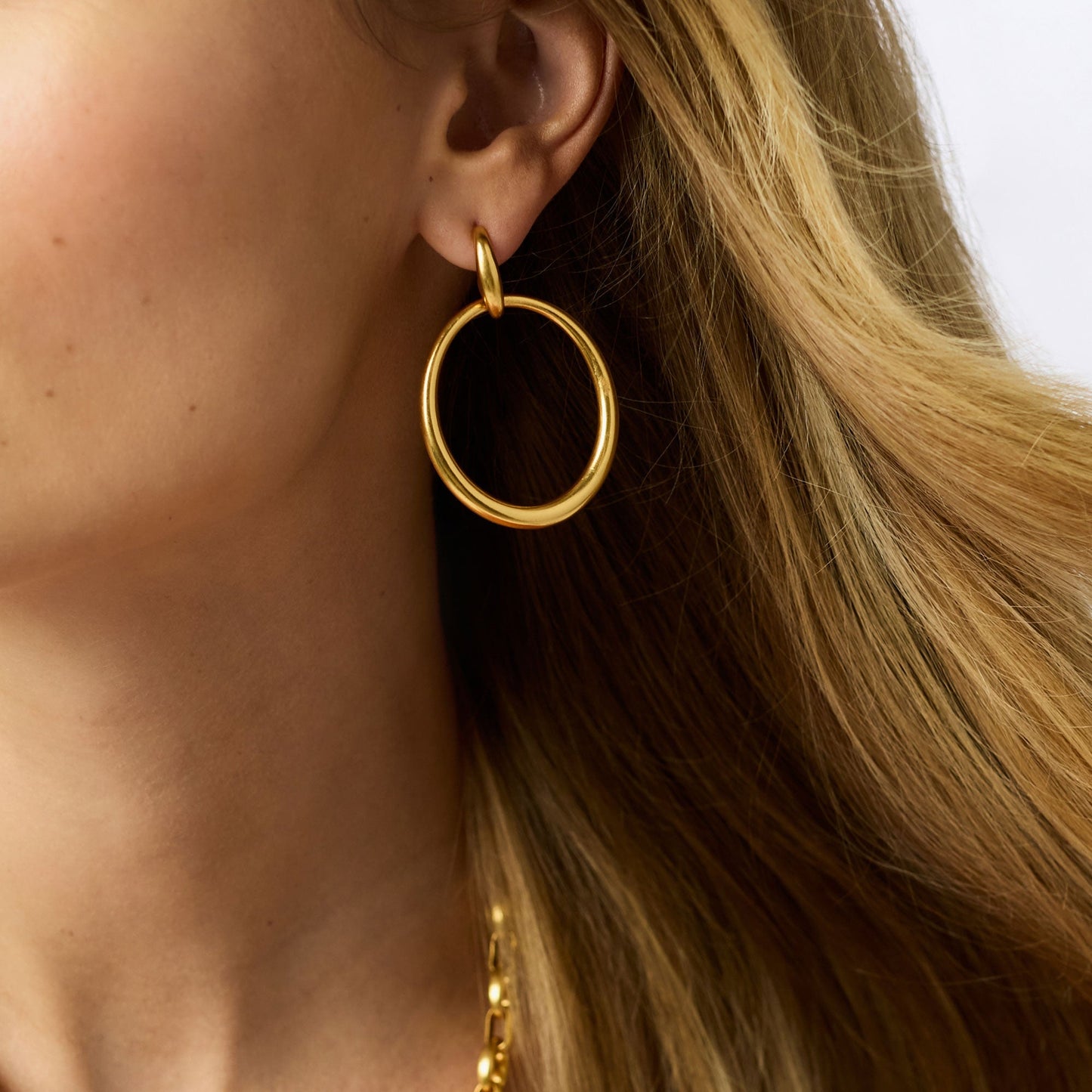 Julie Vos "Laguna" Doorknocker Earrings-Gold