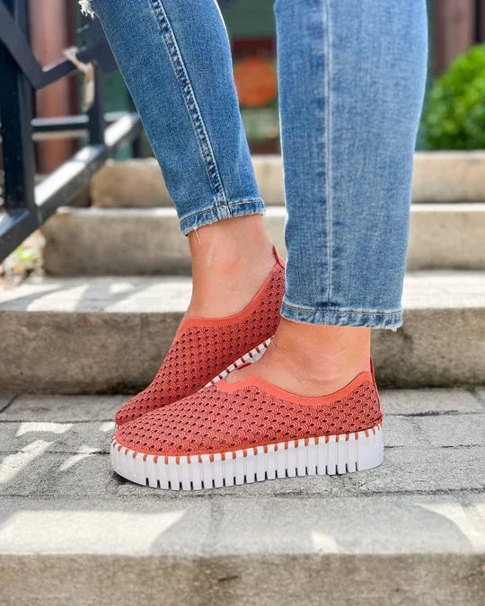 Ilse Jacobsen Tulip3373 Platform Shoe- Light Brick